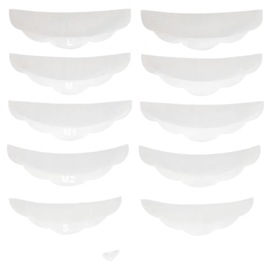 Professional white silicone lash lift shields for lash lifting treatments reusable flexible silicone lash curl shields for salons and lash technicians