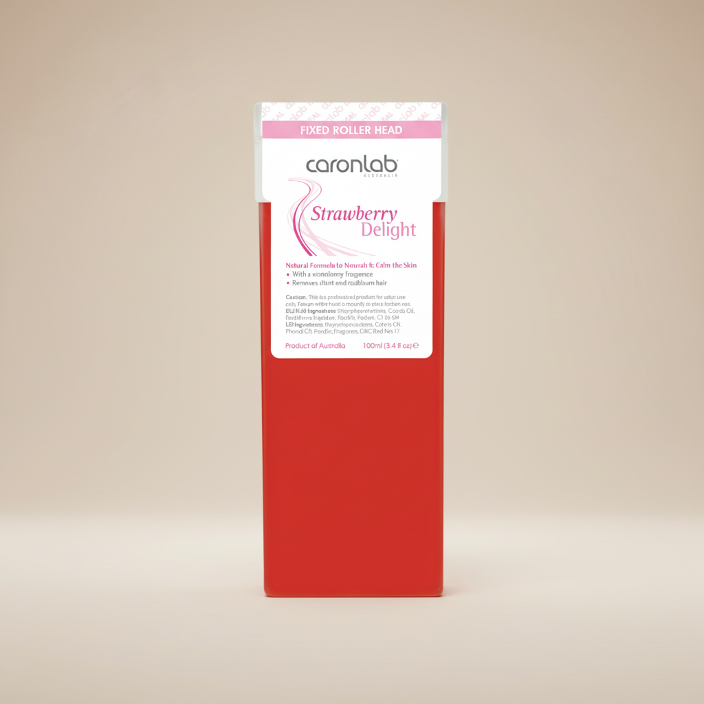 Caronlab Strawberry Delight fixed roller head packaging on a white background
