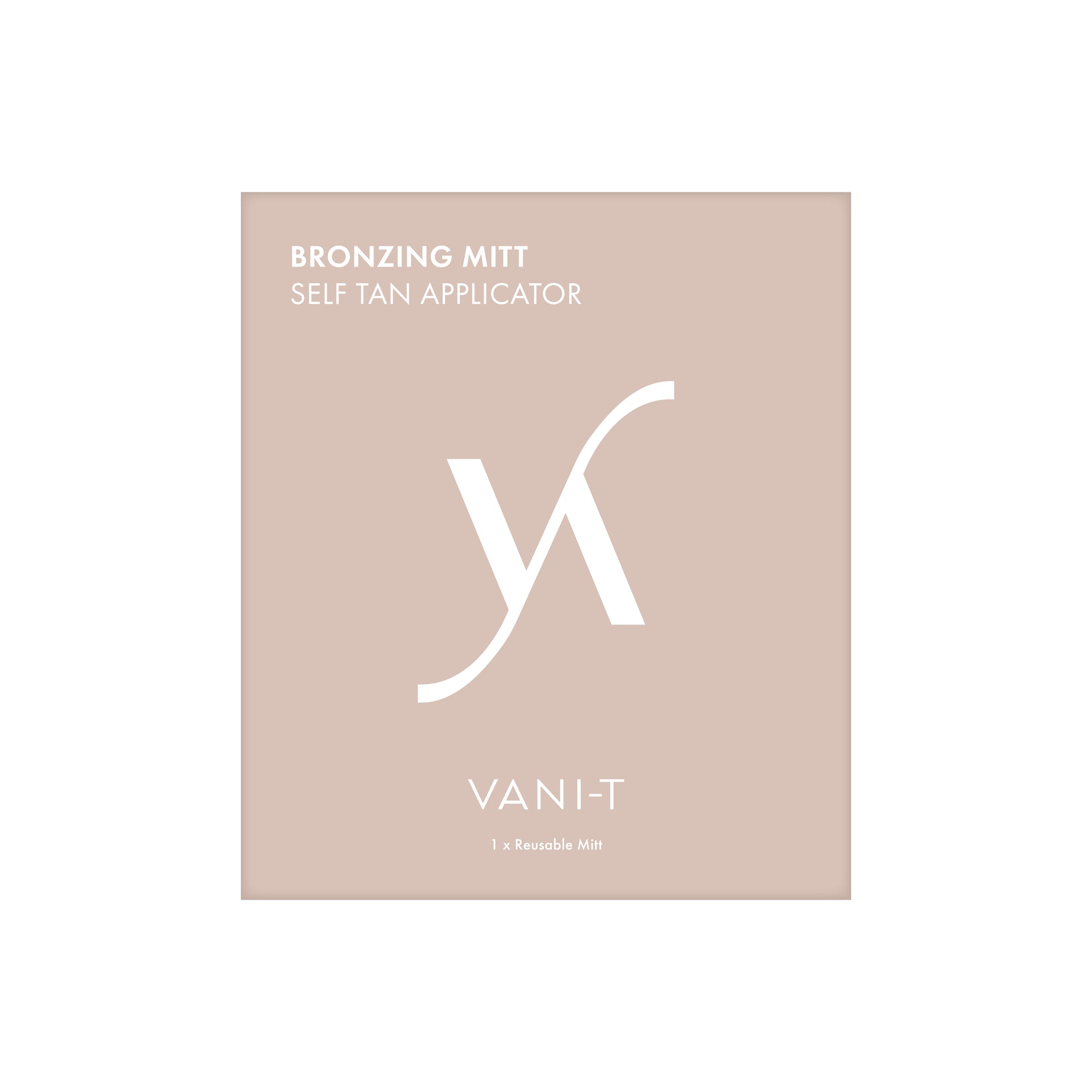 Vani-T bronzing mitt self tan applicator packaging reusable tanning mitt