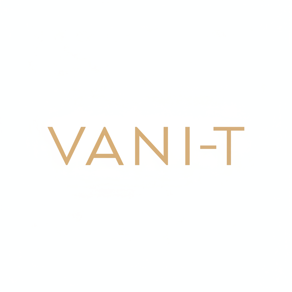 Brand name 'VANI-T' in a stylized font on a white background