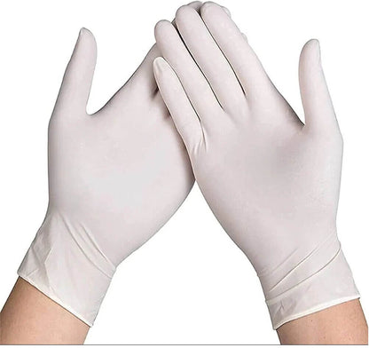 disposable white nitrile gloves perfect for medical, beauty and laser clinics